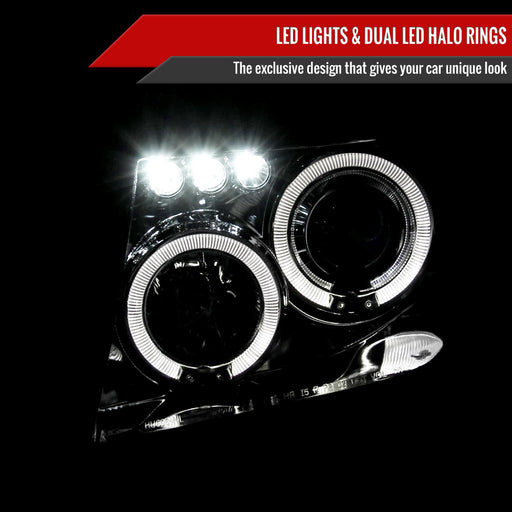 Spec-D 05-08 Nissan Pathfinder Halo Led Projector Chrome 2LHP-PATH05-TM