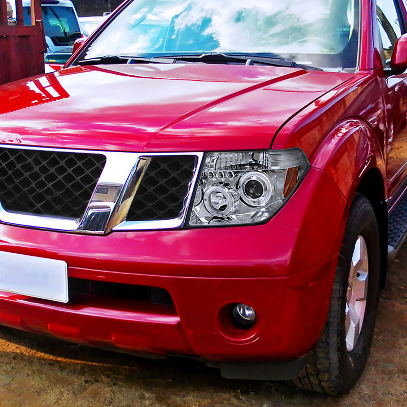 Spec-D 05-08 Nissan Frontier Halo Led Projector Chrome 2LHP-PATH05-TM