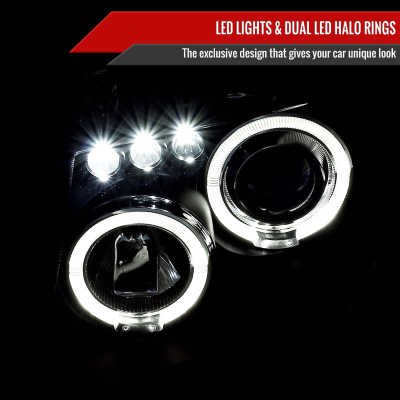 Spec-D 05-08 Nissan Pathfinder Halo Led Projector Black 2LHP-PATH05JM-TM