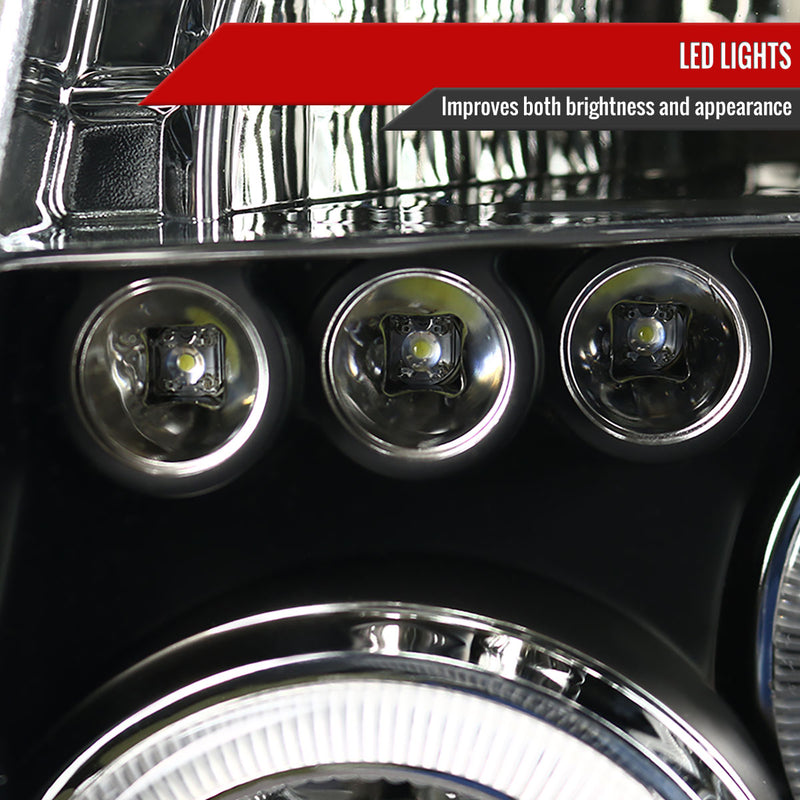 Spec-D 05-08 Nissan Pathfinder Halo Led Projector Black 2LHP-PATH05JM-TM