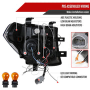 Spec-D 05-08 Nissan Frontier Halo Led Projector Black 2LHP-PATH05JM-TM