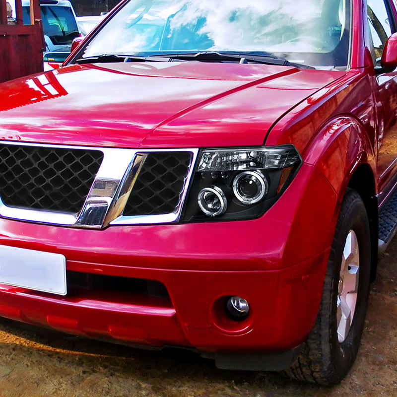 Spec-D 05-08 Nissan Pathfinder Halo Led Projector Black 2LHP-PATH05JM-TM