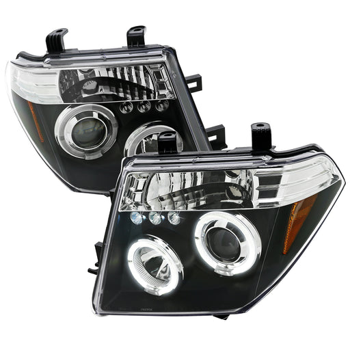 Spec-D 05-08 Nissan Pathfinder Halo Led Projector Black 2LHP-PATH05JM-TM
