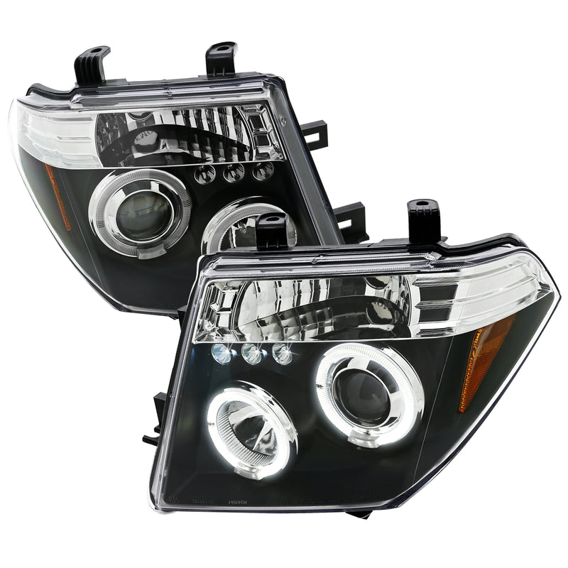 Spec-D 05-08 Nissan Frontier Halo Led Projector Black 2LHP-PATH05JM-TM