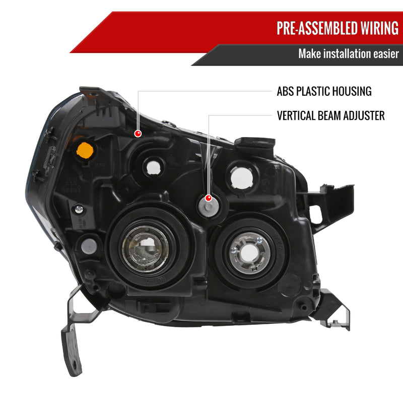 Spec-D 06-08 Honda Pilot Projector Headlights Chrome Housing Clear Lens - No Bulbs Included 2LHP-PLT06-GO