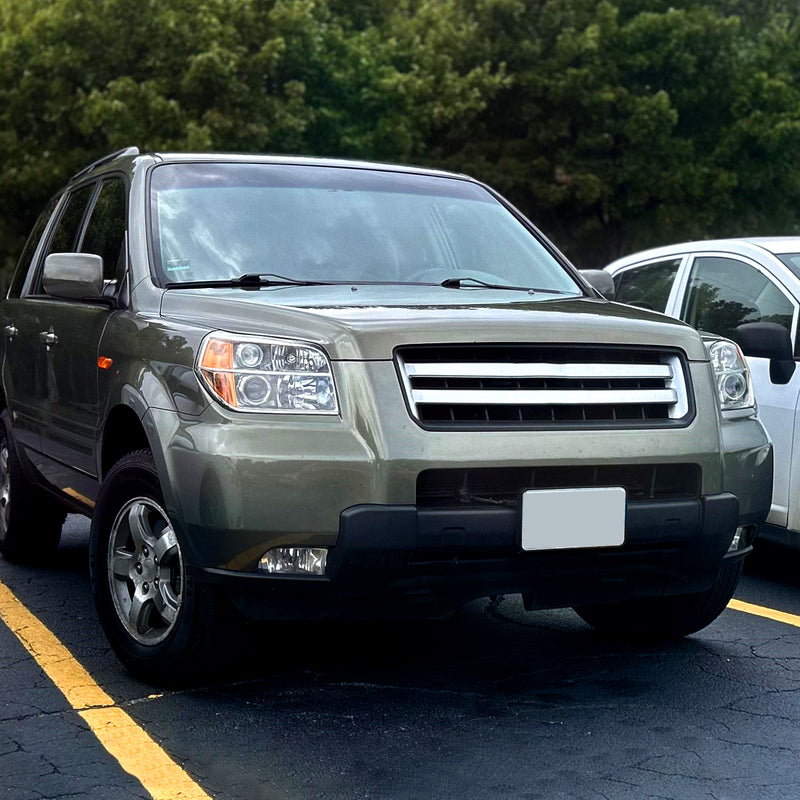 Spec-D 06-08 Honda Pilot Projector Headlights Chrome Housing Clear Lens - No Bulbs Included 2LHP-PLT06-GO