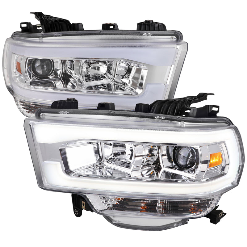 Spec-D 19-22 Dodge Ram 2500 Projector Headlights Chrome Housing With Clear Lens 2LHP-RAM1925-TM