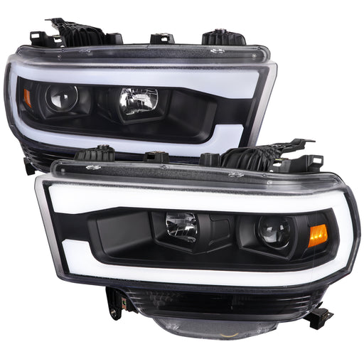 Spec-D 19-22 Dodge Ram 2500 Projector Headlights Matte Black Housing With Clear Lens 2LHP-RAM1925JM-TM
