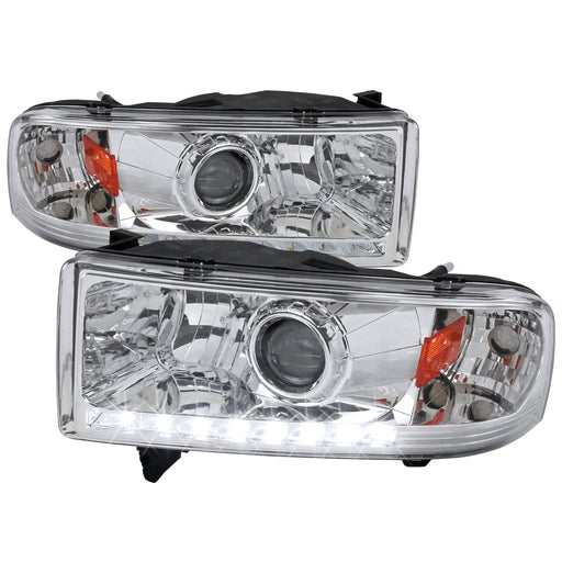 Spec-D 94-01 Dodge Ram Projector Headlight Chrome Housing 2LHP-RAM94-RS