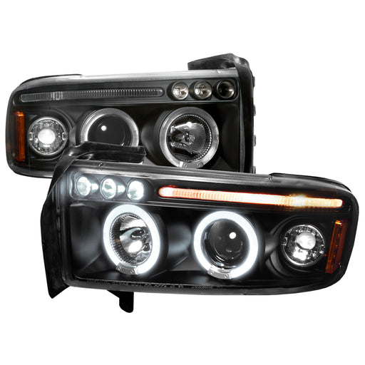 Spec-D 94-01 Dodge Ram Halo Led Projector Black 2LHP-RAM94JM-TM
