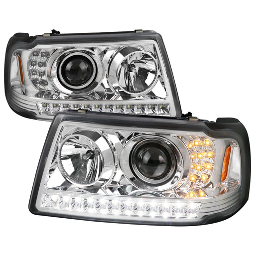 Spec-D 01-11 Ford  Ranger Projector Headlights Chrome Housing Clear Lens 2LHP-RAN01-TM