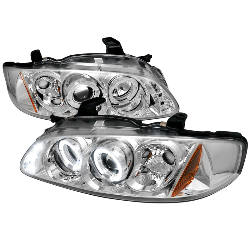 Spec-D 00-03 Nissan Sentra Halo Led Projector Chrome 2LHP-SEN00-TM