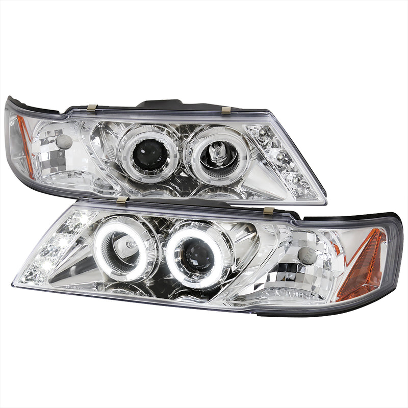 Spec-D 95-99 Nissan Sentra Halo Led Projector Chrome 2LHP-SEN95-TM