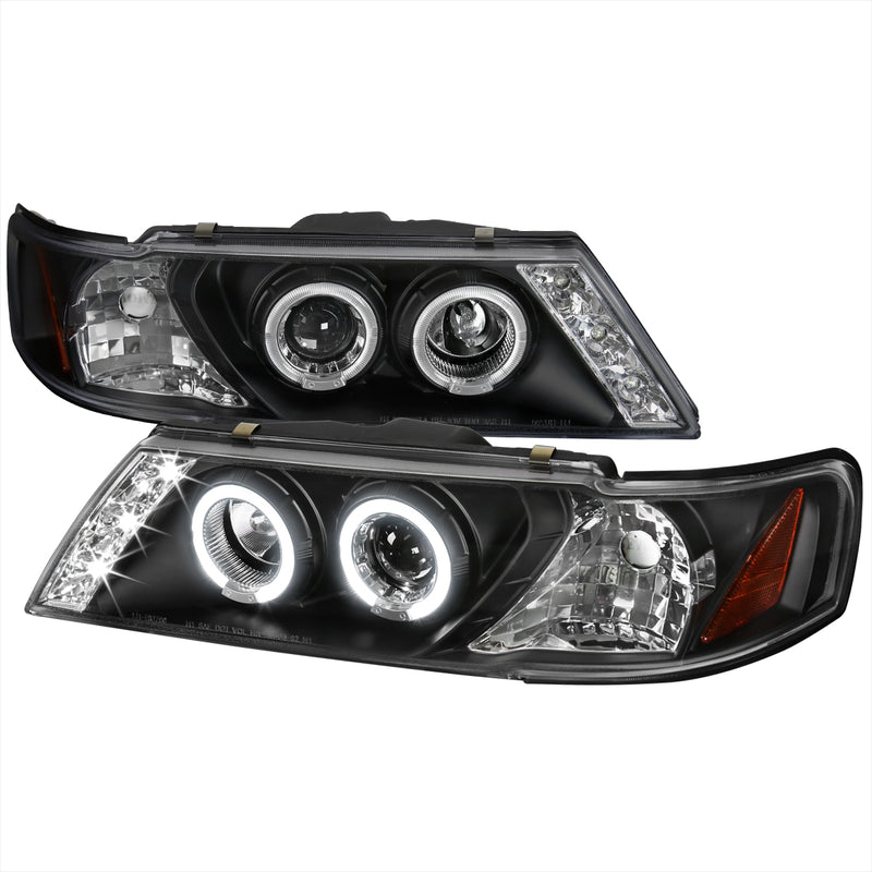 Spec-D 95-99 Nissan Sentra Halo Led Projector Black 2LHP-SEN95JM-TM