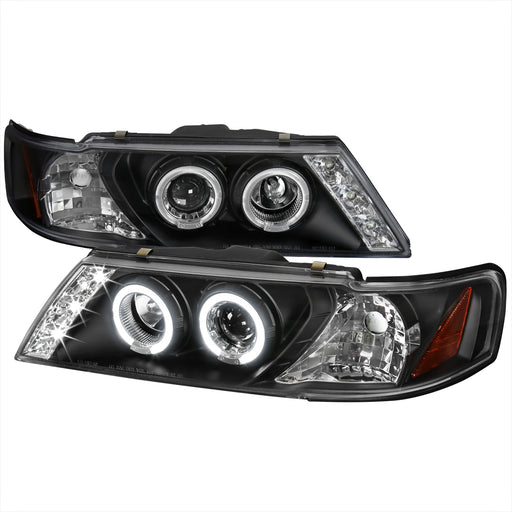 Spec-D 95-99 Nissan Sentra Halo Led Projector Black 2LHP-SEN95JM-TM