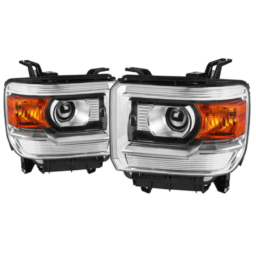 Spec-D 14-18 Gmc Sierra Headlights- Chrome 2LHP-SIE14-GO