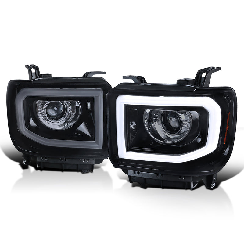 Spec-D 14-15  Gmc Sierra Projector Headlights - Glossy Black 2LHP-SIE14G-TM