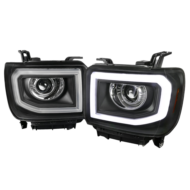 Spec-D 14-15 Gmc Sierra Projector Headlights - Black 2LHP-SIE14JM-TM