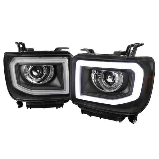 Spec-D 14-15 Gmc Sierra Projector Headlights - Black 2LHP-SIE14JM-TM
