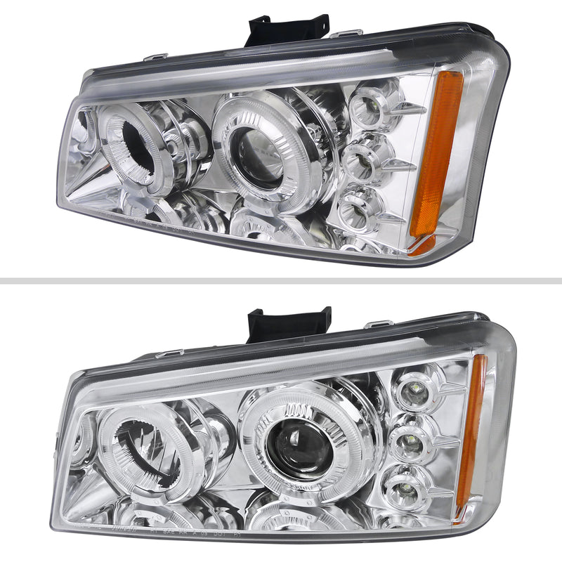 Spec-D 03-06 Chevrolet Silverado Halo Led Projector Chrome 2LHP-SIV03-TM