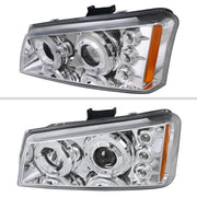 Spec-D 03-06 Chevrolet Avalanche Halo Led Projector Chrome Does Not Fit Model With Body Cladding Kit  2LHP-SIV03-TM