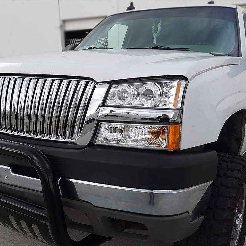 Spec-D 03-06 Chevrolet Avalanche Halo Led Projector Chrome Does Not Fit Model With Body Cladding Kit  2LHP-SIV03-TM