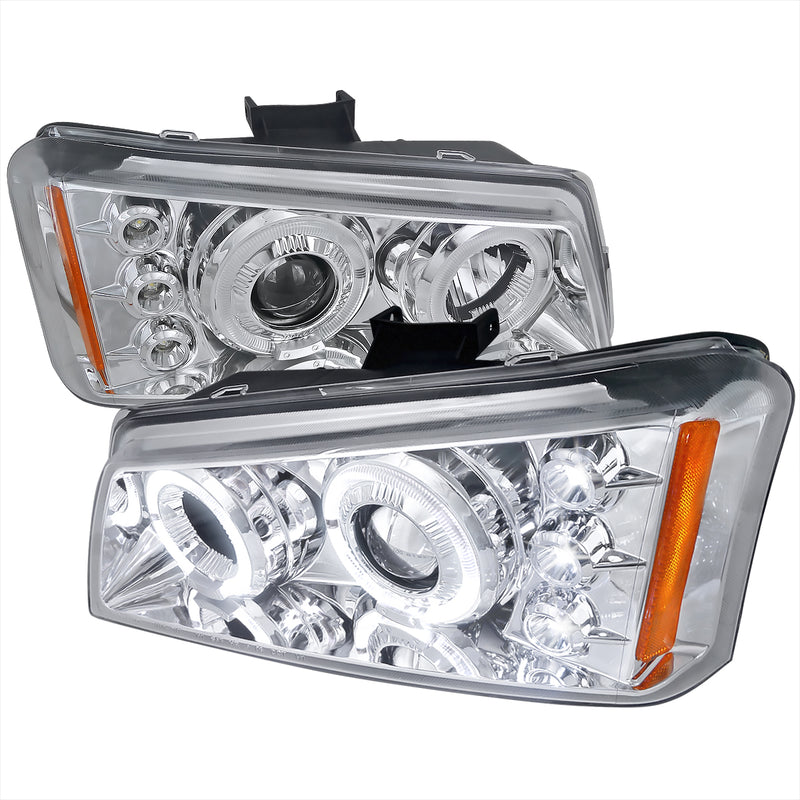 Spec-D 03-06 Chevrolet Silverado Halo Led Projector Chrome 2LHP-SIV03-TM