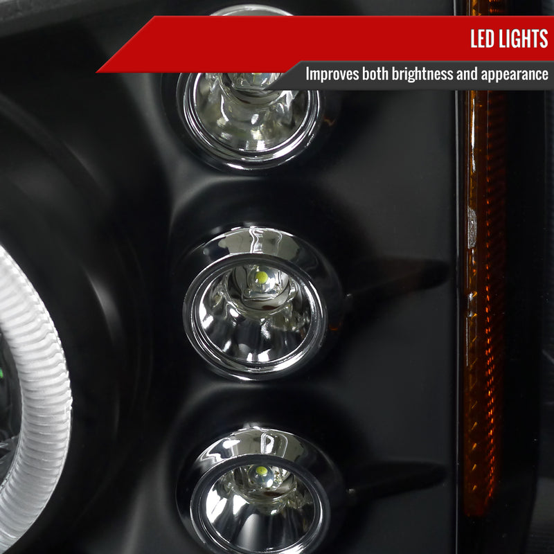 Spec-D 03-06 Chevrolet Avalanche Halo Led Projector Black Does Not Fit Model With Body Cladding Kit 2LHP-SIV03JM-TM
