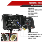 Spec-D 03-06 Chevrolet Avalanche Halo Led Projector Black Does Not Fit Model With Body Cladding Kit 2LHP-SIV03JM-TM