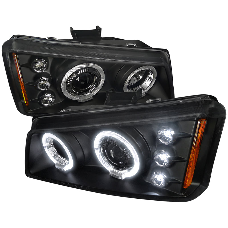 Spec-D 03-06 Chevrolet Silverado Halo Led Projector Black 2LHP-SIV03JM-TM