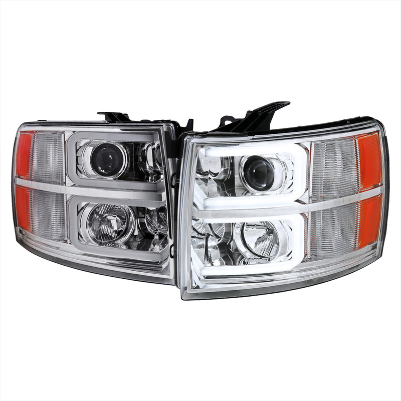 Spec-D 07-13 Chevrolet Silverado Projector Healights Chrome 2LHP-SIV07-RS