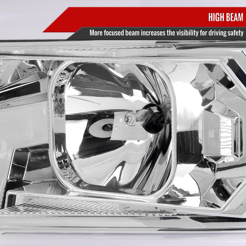 Spec-D 15-19 Chevrolet Silverado 2500Hd 3500Hd Projector Headlights Chrome Housing Clear Lens 2LHP-SIV1525-SQ-TM
