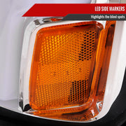 Spec-D 15-19 Chevrolet Silverado 2500Hd 3500Hd Projector Headlights Chrome Housing Clear Lens 2LHP-SIV1525-SQ-TM