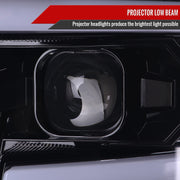 Spec-D 15-19 Chevrolet Silverado 2500Hd 3500Hd Projector Headlights Gloss Black Housing Smoked Lens 2LHP-SIV1525G-SQ-TM