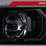Spec-D 15-19 Chevrolet Silverado 2500Hd 3500Hd Projector Headlights Gloss Black Housing Smoked Lens 2LHP-SIV1525G-SQ-TM