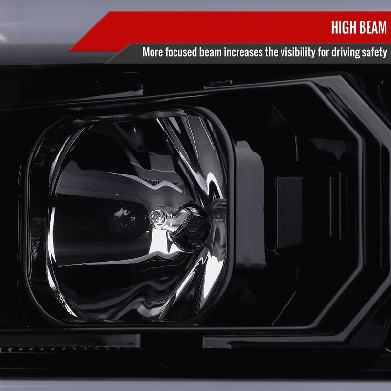 Spec-D 15-19 Chevrolet Silverado 2500Hd 3500Hd Projector Headlights Gloss Black Housing Smoked Lens 2LHP-SIV1525G-SQ-TM