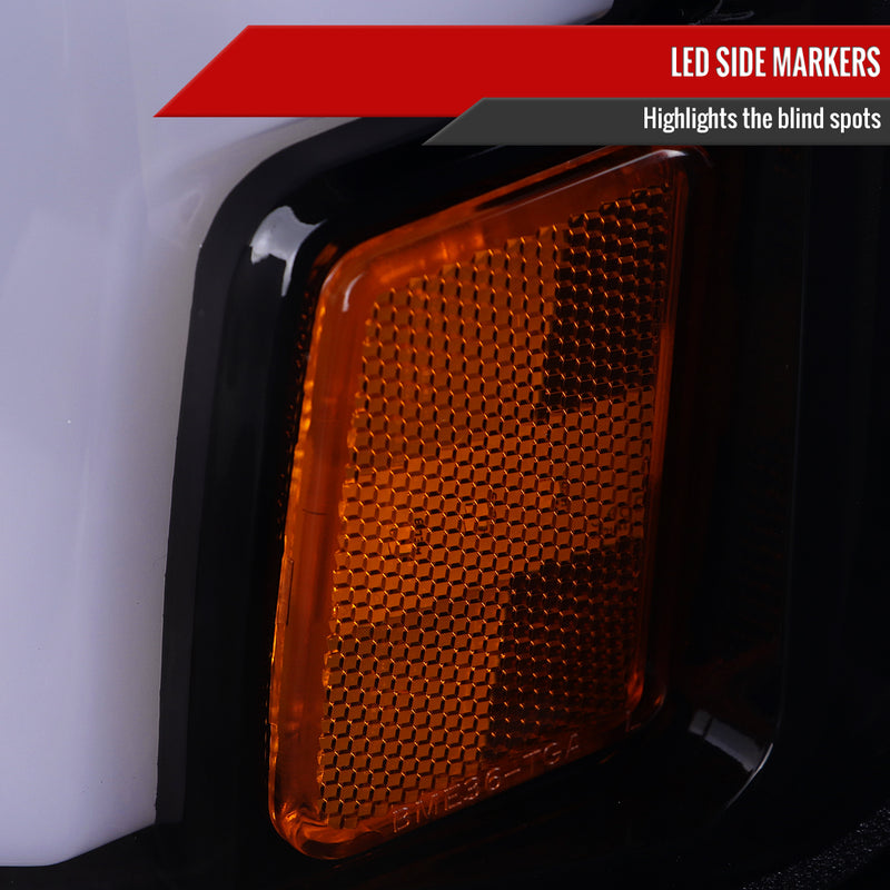 Spec-D 15-19 Chevrolet Silverado 2500Hd 3500Hd Projector Headlights Gloss Black Housing Smoked Lens 2LHP-SIV1525G-SQ-TM