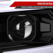 Spec-D 15-19 Chevrolet Silverado 2500Hd 3500Hd Projector Headlights Matte Black Housing Clear Lens 2LHP-SIV1525JM-SQ-TM