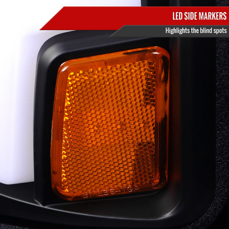 Spec-D 15-19 Chevrolet Silverado 2500Hd 3500Hd Projector Headlights Matte Black Housing Clear Lens 2LHP-SIV1525JM-SQ-TM