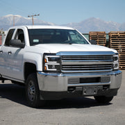 Spec-D 15-19 Chevrolet Silverado 2500Hd 3500Hd Projector Headlights Matte Black Housing Clear Lens 2LHP-SIV1525JM-SQ-TM