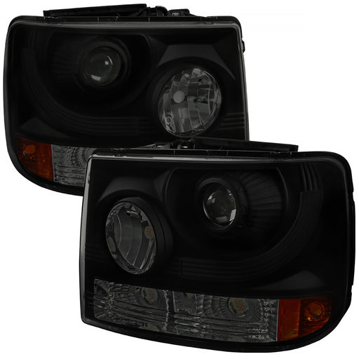 Spec-D 99-02 Chevrolet Silverado Projector Headlights-Smoke With Black Housing 2LHP-SIV991PCSM-ABM