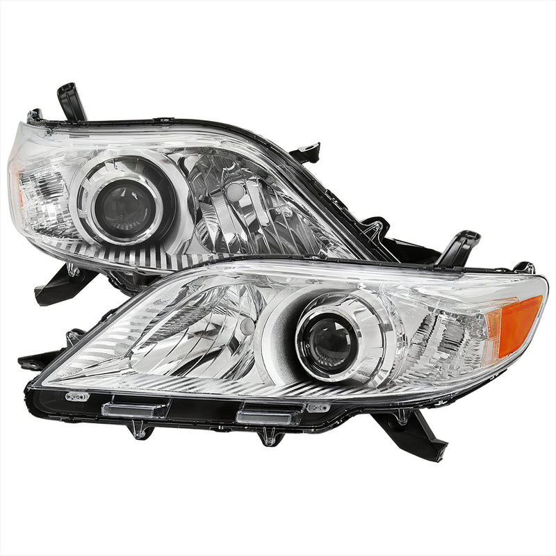 Spec-D 11-20 Toyota Sienna Oe Halogen Without Led Headlights Chrome Housing Clear Lens - H11 Low Beam 9005 High Beam 3457Na Side Marker Signal Bulbs Not Included  2LHP-SNA11-GO