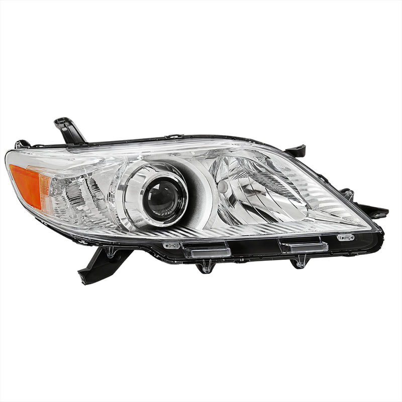 Spec-D 11-20 Toyota Sienna Oe Halogen Without Led Right Passenger Headlight Chrome Housing Clear Lens - H11 Low Beam 9005 High Beam 3457Na Side Marker Signal Bulbs Not Included  2LHP-SNA11-R-GO