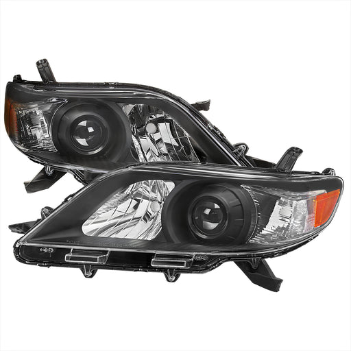 Spec-D 11-20 Toyota Sienna Oe Halogen Without Led Headlights Matte Black Housing Clear Lens - H11 Low Beam 9005 High Beam 3457Na Side Marker Signal Bulbs Not Included  2LHP-SNA11JM-GO