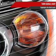 Spec-D 06-08 Hyundai Sonata Projector Headlights Black Housing Clear Lens - Turn Signal Bulbs Included 2LHP-SON06-GO