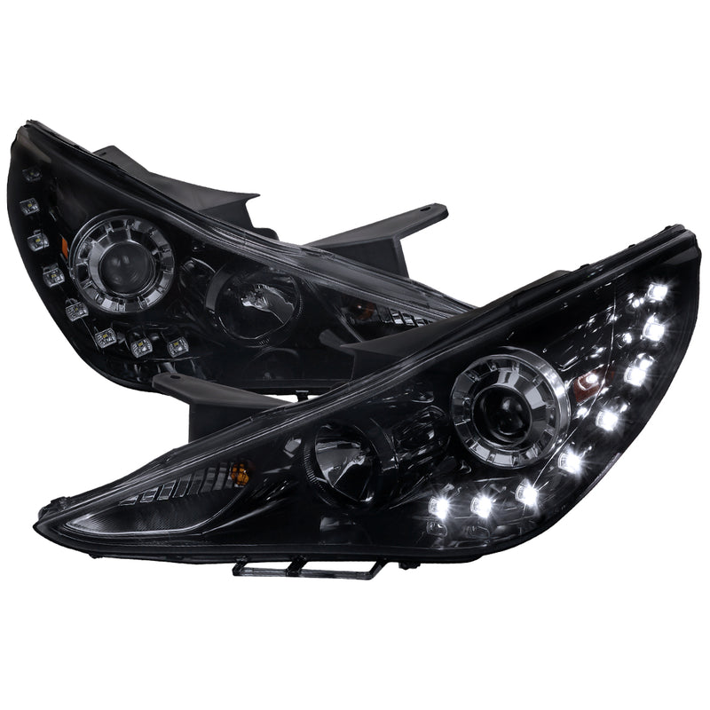 Spec-D 11-Up Hyundai Sonata  Projector Headlight Gloss Black Housing With Smoked Lens 2LHP-SON11G-TM