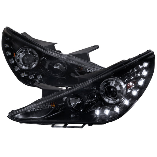 Spec-D 11-Up Hyundai Sonata  Projector Headlight Gloss Black Housing With Smoked Lens 2LHP-SON11G-TM