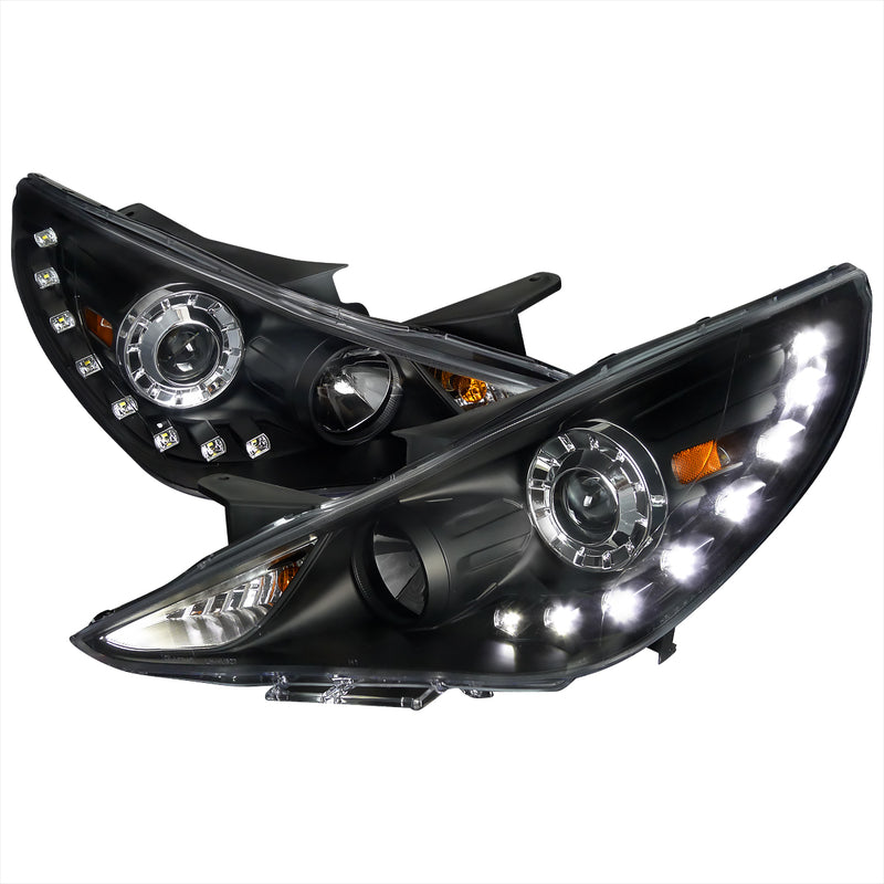 Spec-D 11-Up Hyundai Sonata  Projector Headlight Black Housing  2LHP-SON11JM-TM
