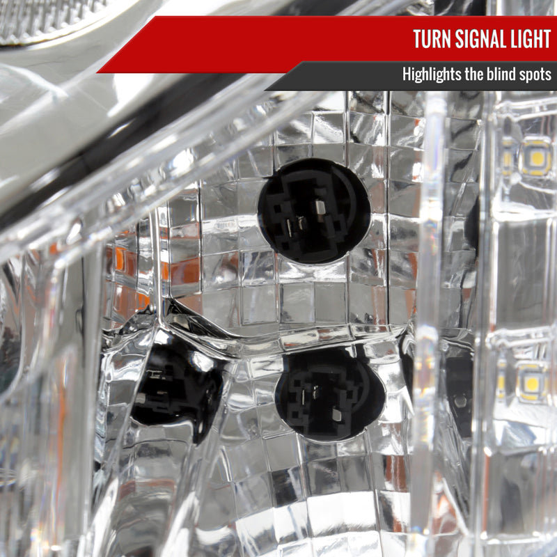 Spec-D 10-16 Cadillac Srx Oe Projector Headlights Chrome Housing Clear Lens With Amber Reflector - Uses Stock Bulbs - Halogen Models Only 2LHP-SRX10-RO