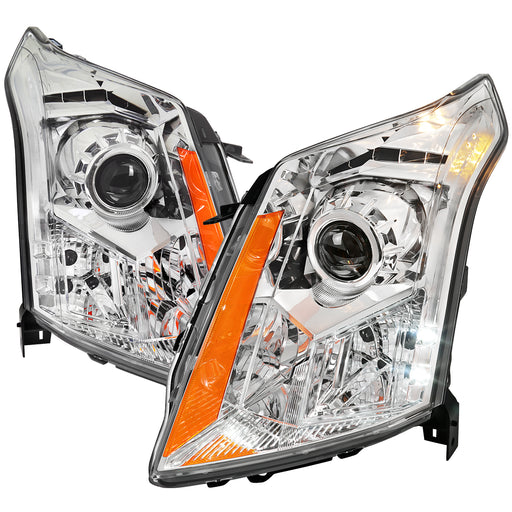 Spec-D 10-16 Cadillac Srx Oe Projector Headlights Chrome Housing Clear Lens With Amber Reflector - Uses Stock Bulbs - Halogen Models Only 2LHP-SRX10-RO